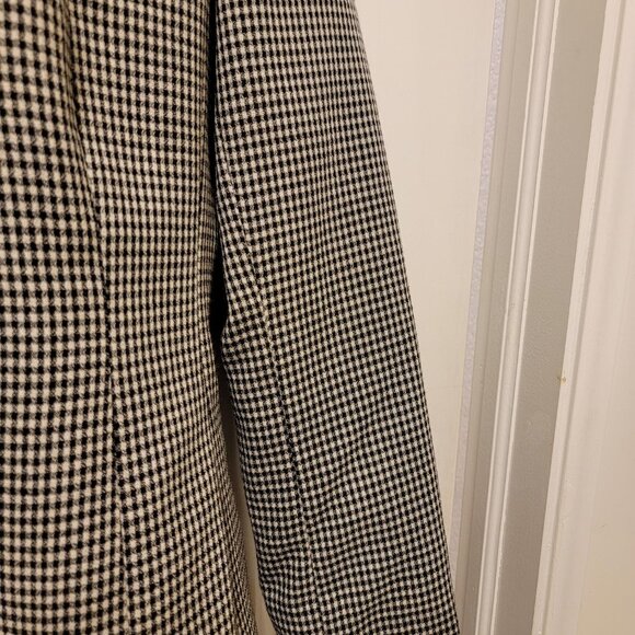 Vintage Oscar de la Renta Black White Checkered Jacket Blazer - Picture 5 of 12